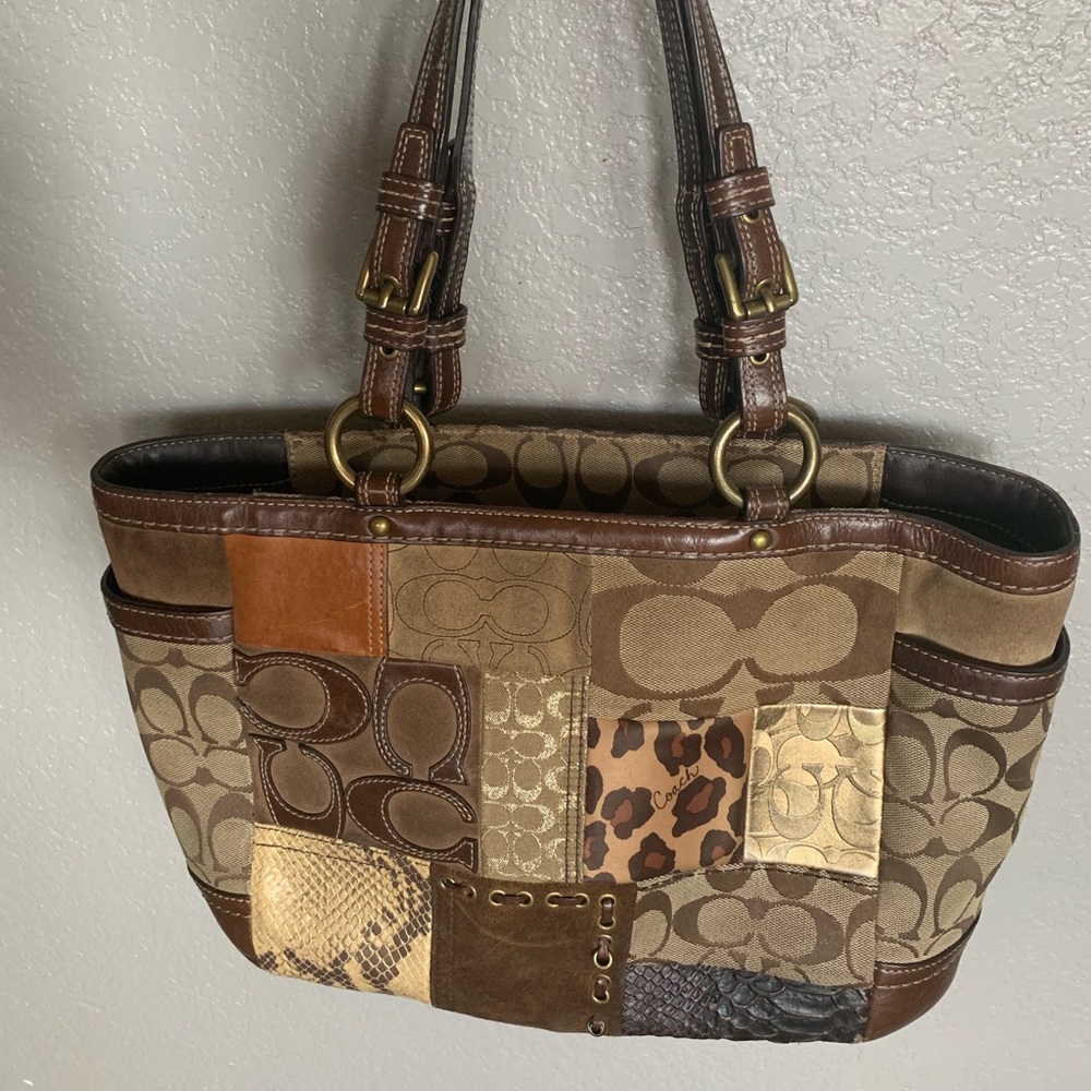 Coach Mixed Media Patchwork Tote
